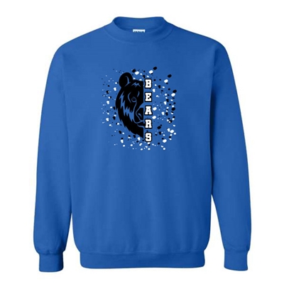BE144<br>Adult Crewneck "Bears Splatter"